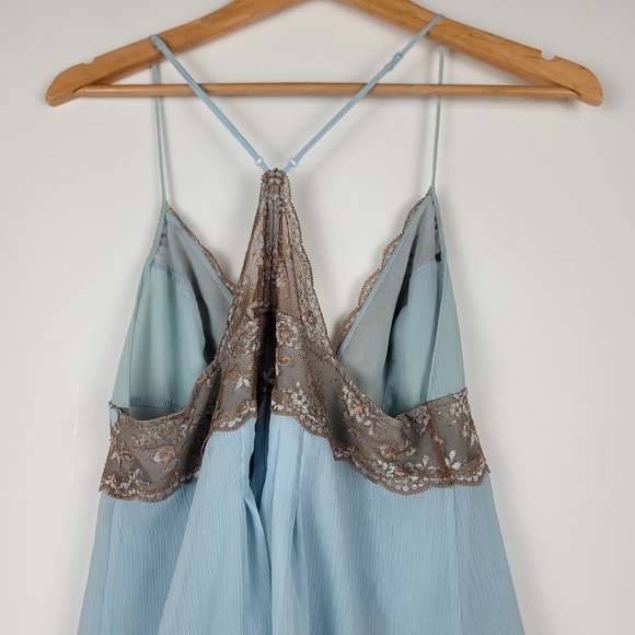 Victoria Secret Baby Blue Lace Babydoll Teddy size Large - Picture 6 of 9